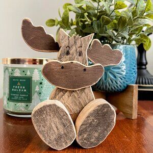 Handcrafted Repurposed Moose Shelf Sitter ONLY (that can be a Stocking Holder)